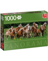 Haflinger Horses, 1000 Piece Panorama Puzzle