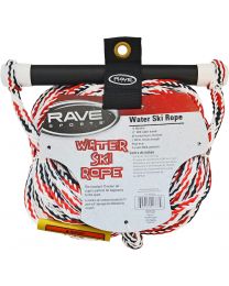 75' 1-Section Ski Rope with NBR Smooth Grip - Red