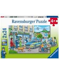 Police at Work!, 2 x 24 Piece Puzzles