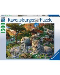 Wolves in Spring, 1500 Piece Puzzle